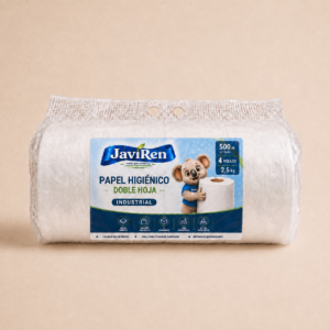 Imagen comercial de Papel Higiénico Industrial Doble Hoja 500 m — Pack 4